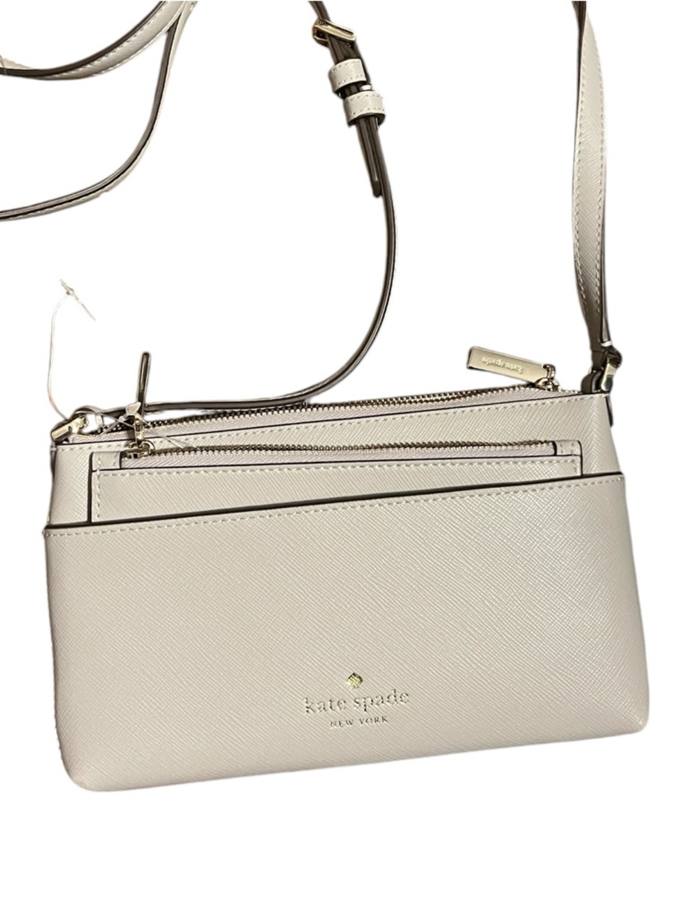 Kate Spade Sadie Crossbody Bag Set - 2 pieces. Brand New - Light Gray / Gold HW - Picture 2 of 10